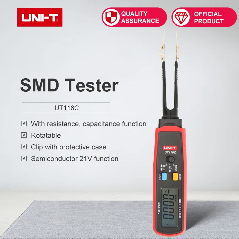 SMD тестер мультиметр сопротивление емкость непрерывность измерение диодов RCD