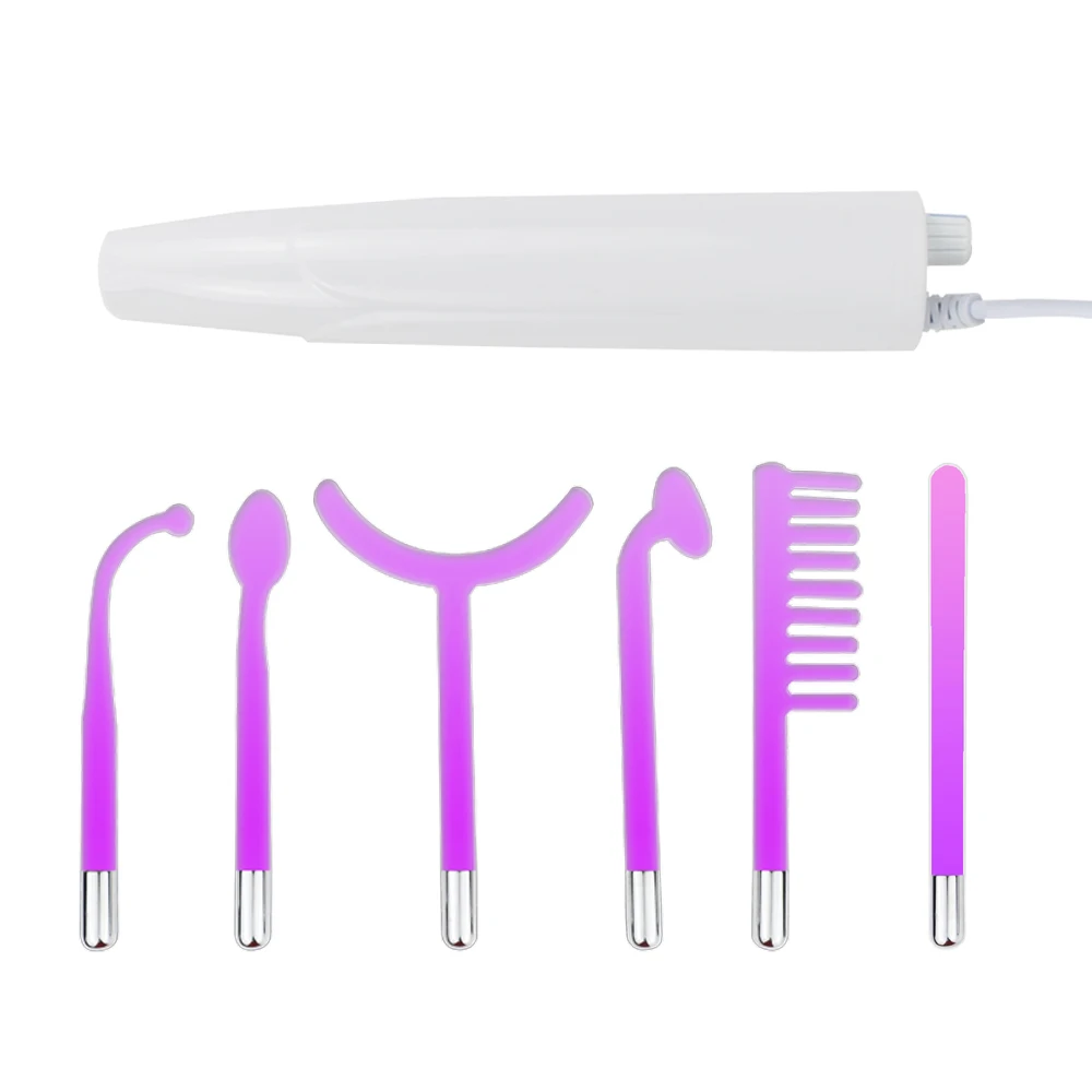 

6 Wands Handheld High Frequency Facial Machine Acne Care Electrode Anti-inflammatory Spot Acne Remover Facial Replacement