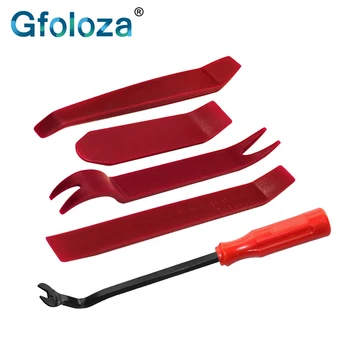 

Gfoloza Car Removal Pry Repair Tools Panel Dash Nail Puller Radio Audio Door Repairing Clip Trim Automobile Tool Plastic 5PCS