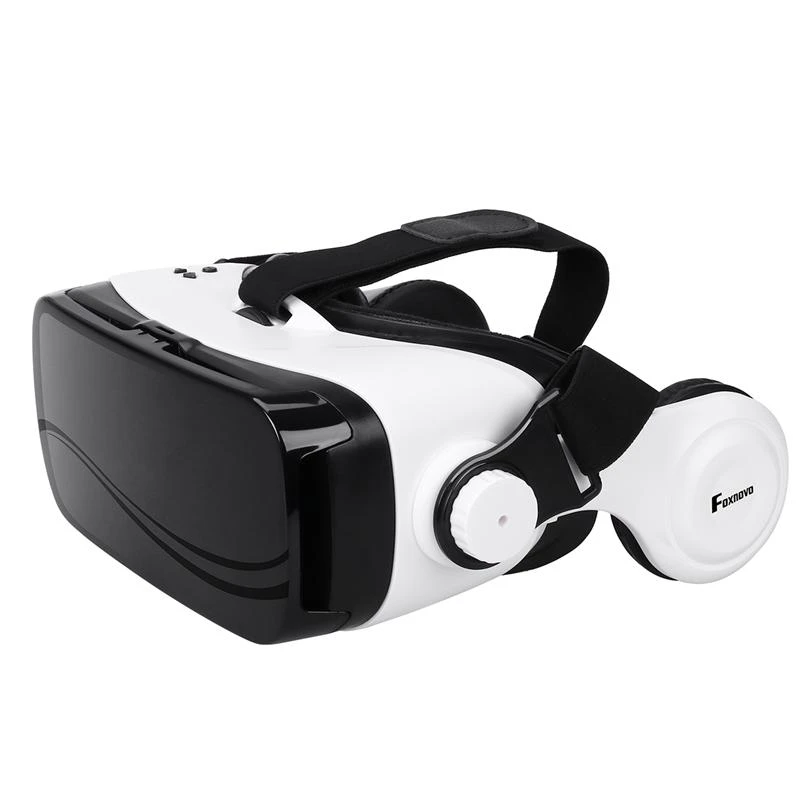 Foxnovo 1 Pc 3d Vr 没入映画ガラスヘッドセット仮想現実調節可能なゲームビデオヘッドホンメガネゴーグル 3d Glasses Virtual Reality Glasses Aliexpress