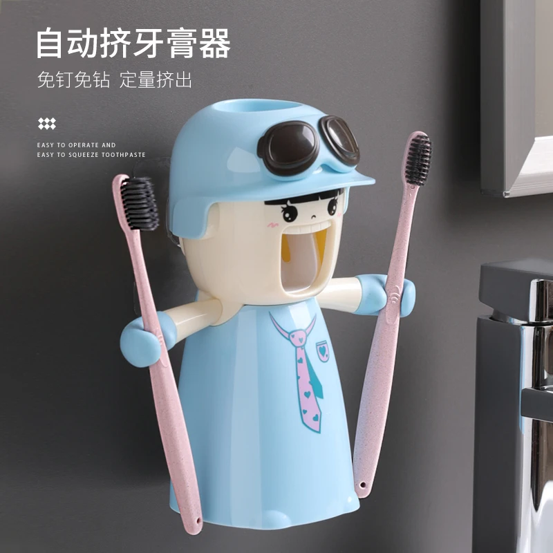 

Mouth Cup Set Household Brushing Cup Shelf Rack Cartoon Tooth Cylinder Children Couple Creative Cute Toothbrush Cup