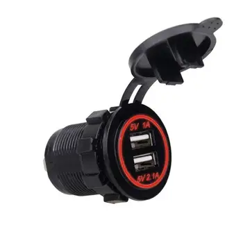 

Low Temperature Environmental Car Charger Usb Car Dc12v-24v Waterproof Dual Usb Charger 2 Port 5v Power Socket