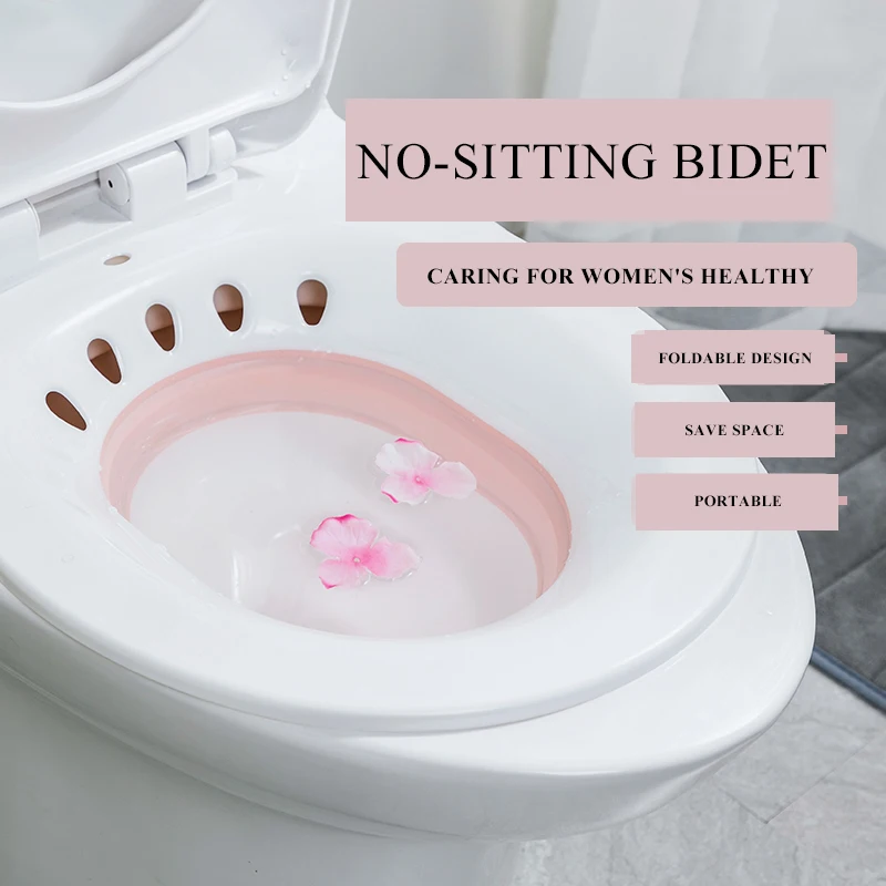 Woman Folding Toilet Bidet Postpartum Bath Toilet Seat Self Cleaning Hip Irrigator Perineum Soaking Bathtub Hemorrhoid Treatment folding bidet toilet seat