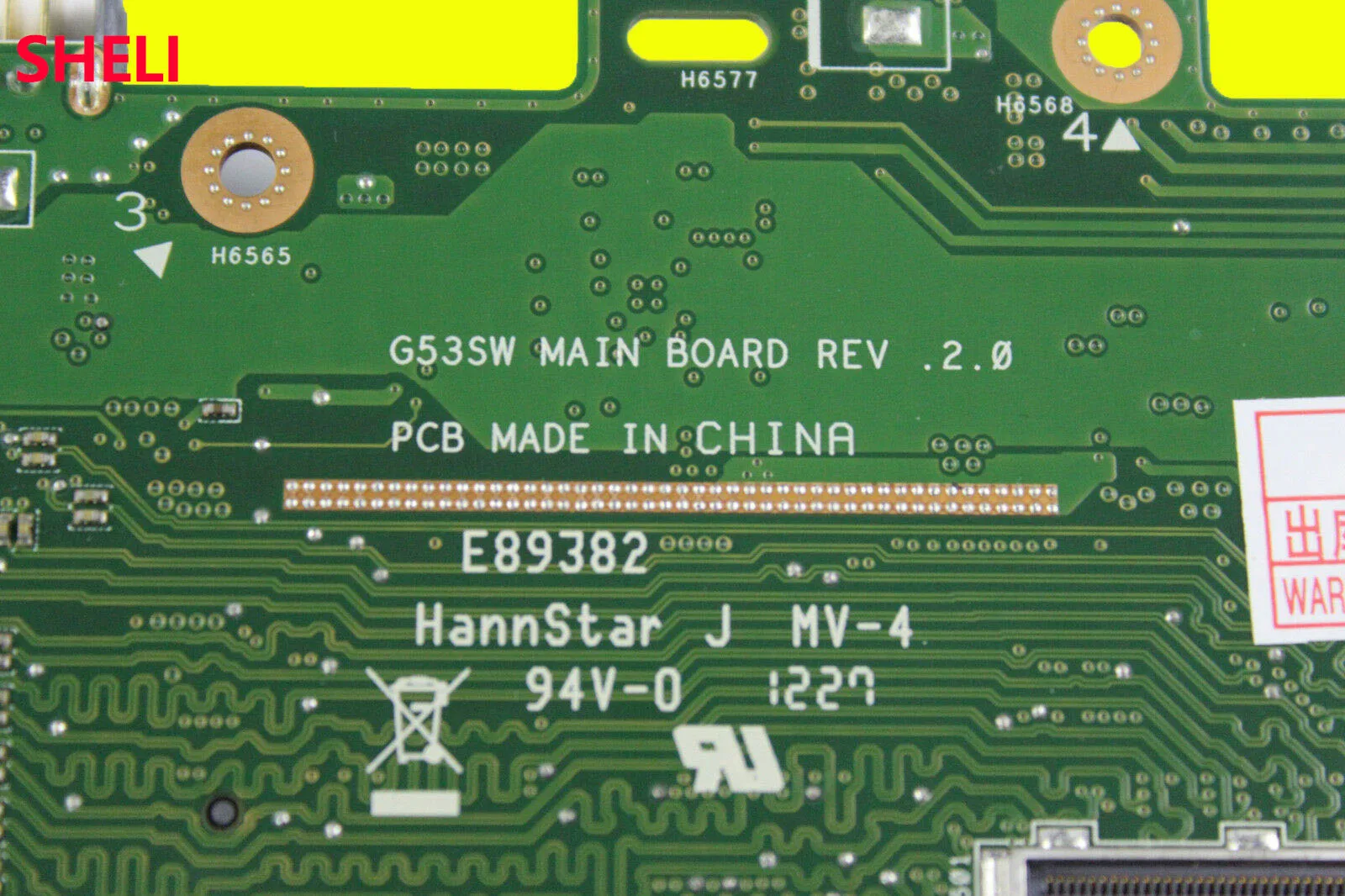 SHELI для ASUS G53SX VX7 VX7S G53SW G53S материнская плата ноутбука RAM основная REV2.0 100% тестовая