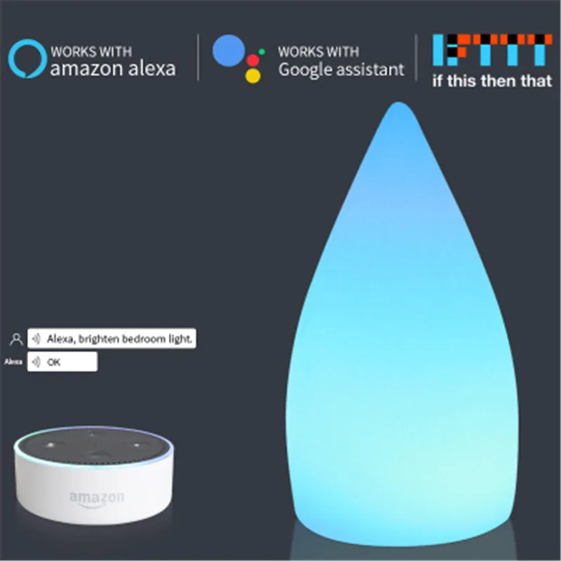 

Wi-Fi Smart Light Bulb Docking Google Home Alexa Creative Atmosphere Light Home Night Lamp