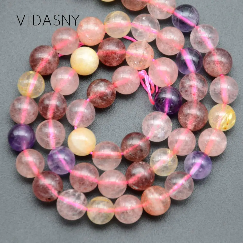 

Super Seven Natural Round Stone Beads For Jewelry Making 4/6/8/10mm Spacer Loose Beads Diy Bracelet Necklace 15'' Wholesale