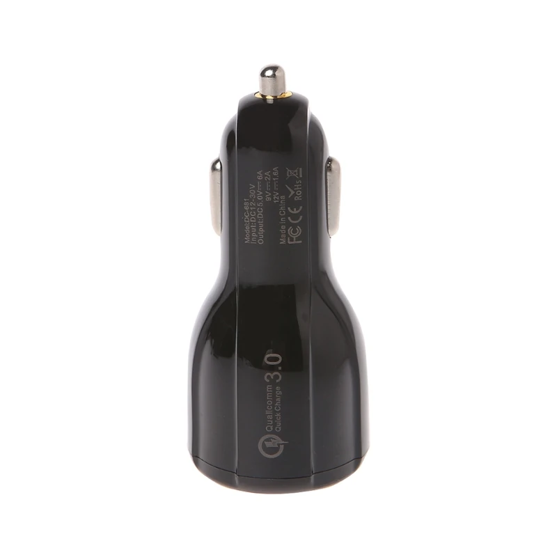 Автомобильное зарядное устройство с двумя USB портами 5 В 3 1 А QC3.0 для iPhone X 8 7 Sumsung S8