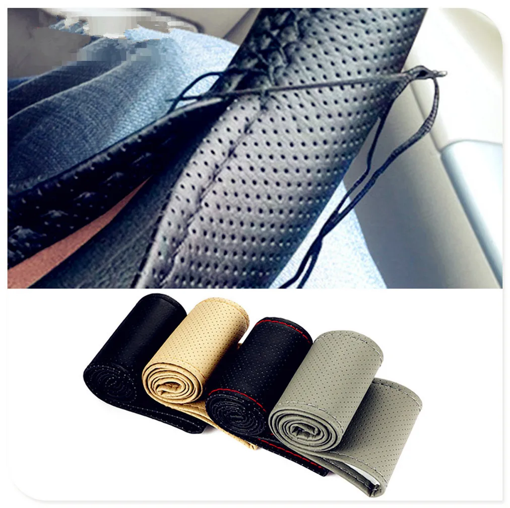 Car Braid Wheel Steering Cover 38cm For Mercedes Benz W203 W210 W211 W204 A C E S CLS CLK CLA GLK ML SLK Smart W220 F700 | Автомобили и