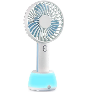 

Mini Handheld Fan, Mini Usb Fan With Led Night Light, Lightweight Portable Personal Battery Operated Usb Fan Desk Desktop Table