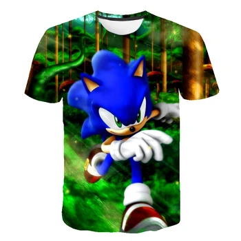 

Sonic the Hedgehog Print Funny T-shirts Kids sonic T-shirt movie 3D baby Boys New summer Pokemon Clothes Hairy elf Baby tops tee