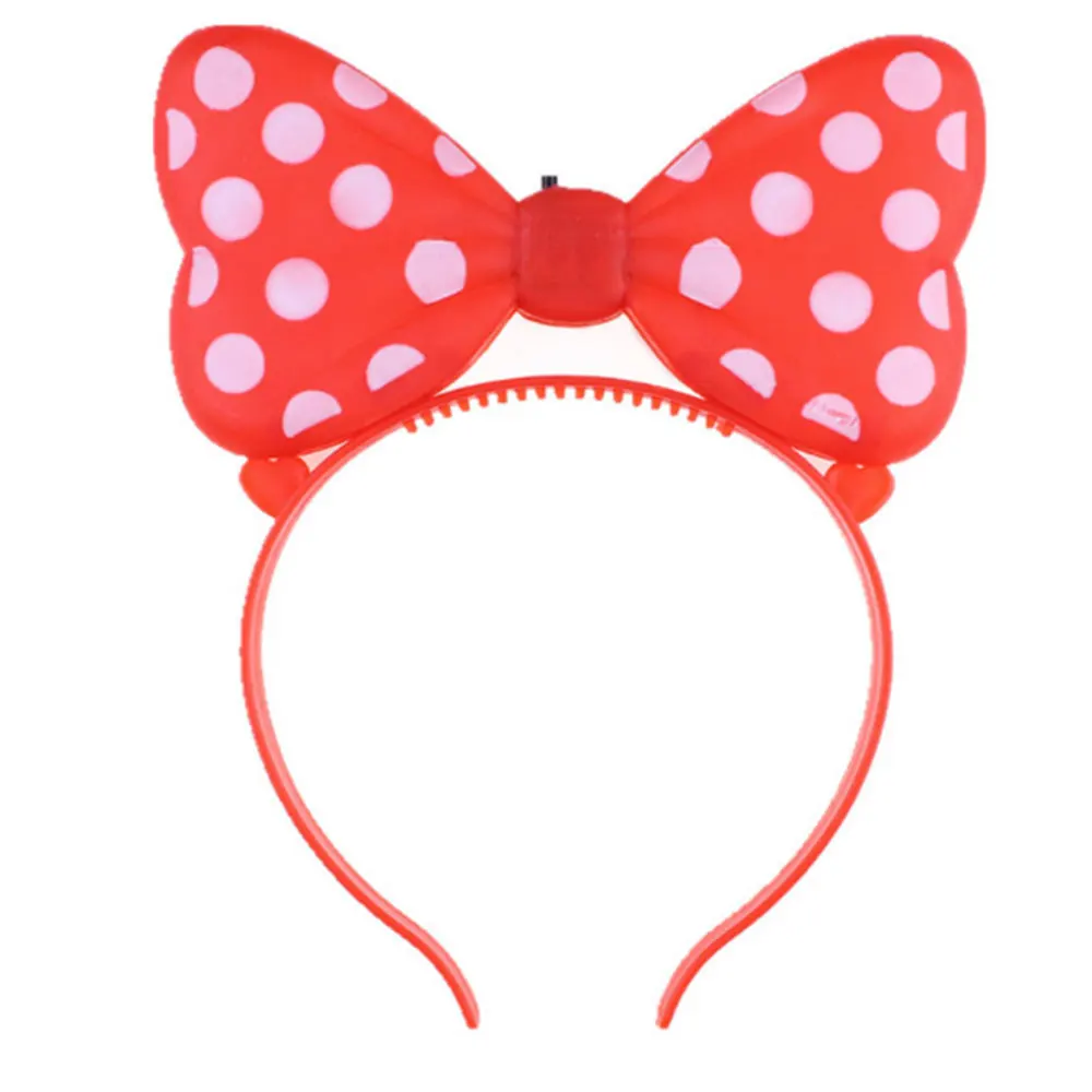 

SOLEDI Luminous Hair Band Headband Bowknot Lovely Halloween Toys Head Hoop Beautiful Children Gift LED Cosplay Prop Party