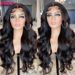Brazilian 30 Inch Body Wave Lace Front Wig 4x4 Closure Wig Human Hair Lace Frontal Wigs For Women T Part Lace Wig Human Hair