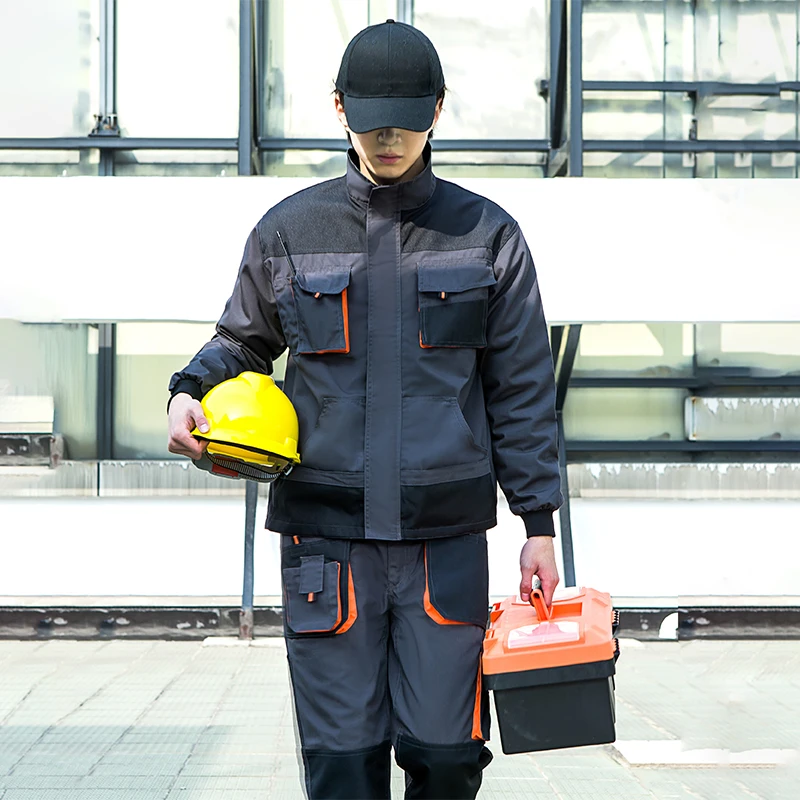 Men&rsquo;s Work Bib and Brace Overall with Pockets Carpenters Work Overall Workwear Jacket Pants
