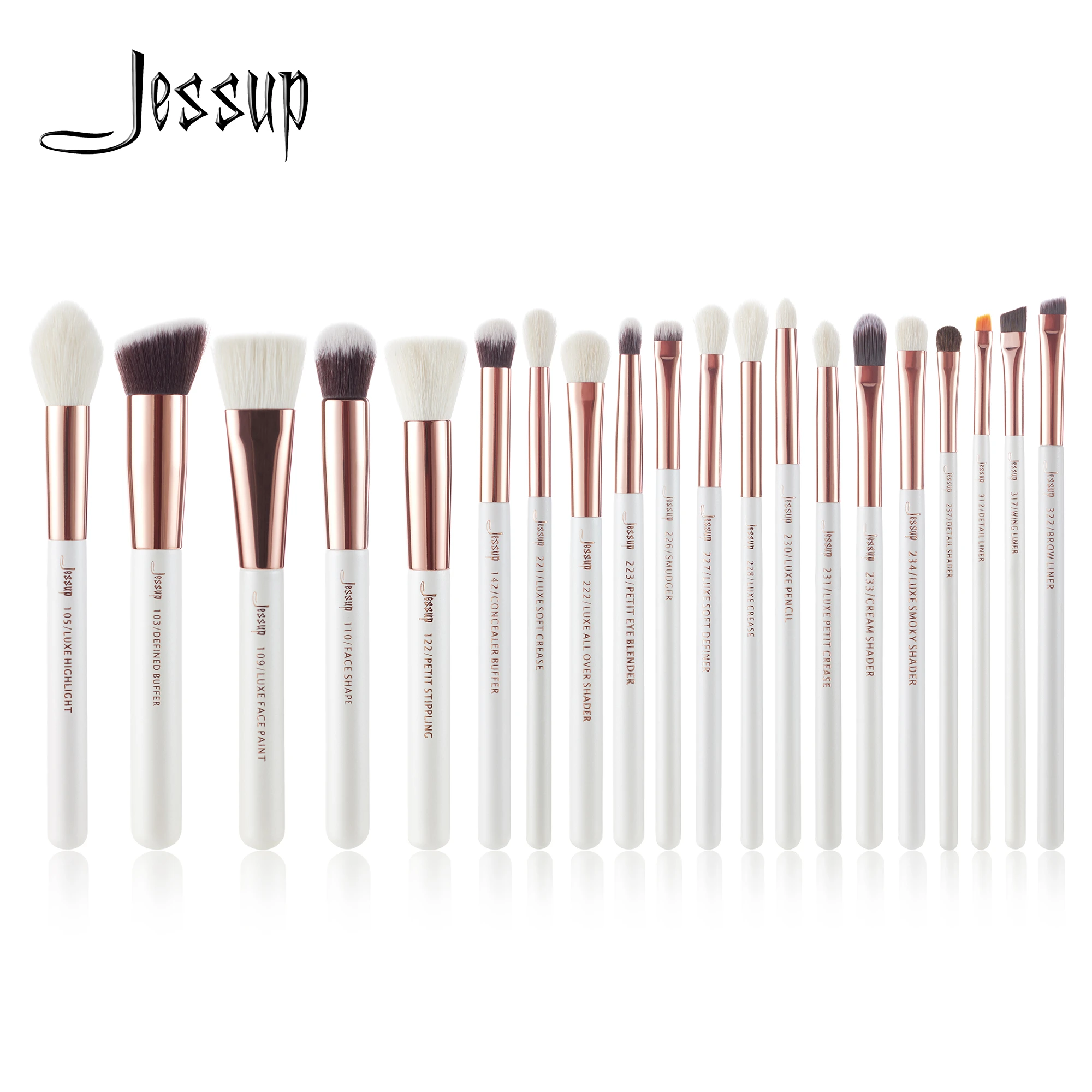 Jessup Brushes Makeup Eyeshadow Brush Set Foundation Powder Liner Brow