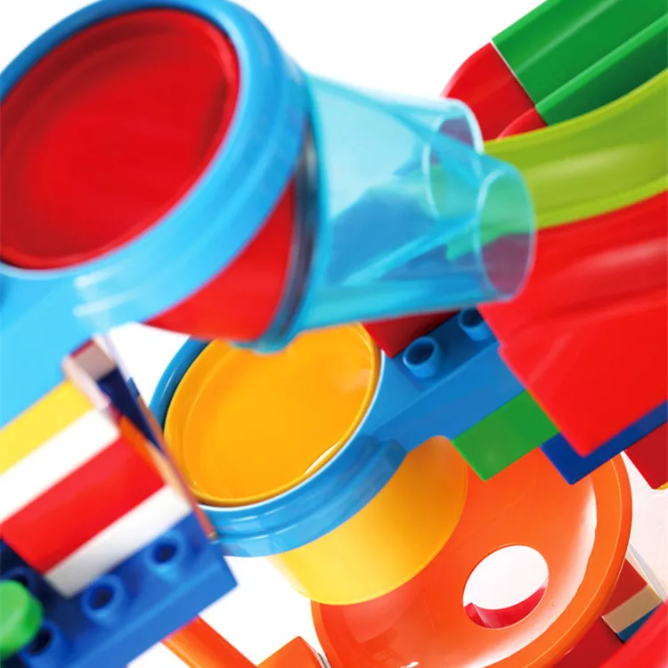 Basic Marble Race Tournament Maze Expansion Building Blocks Parts Running Ball Track Crossing Curve Terminal Pipe Compatible building blocks construction blocks