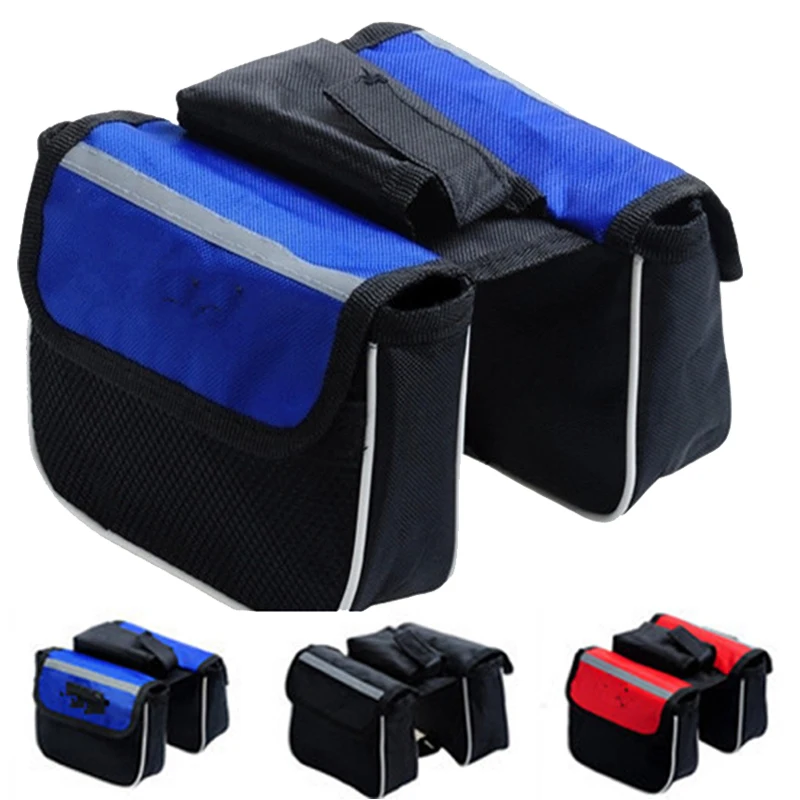 Saddle Double Frame Bag 600D Polyester Riding Accessories Storage Balance
