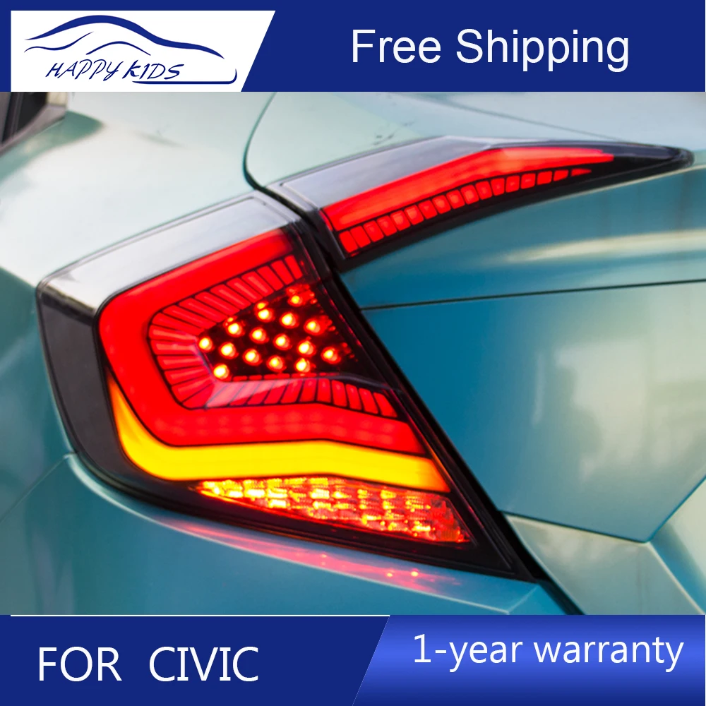 Автомобильный стильный светодиодный задний светильник s для Honda Civic 10G светодиодный задний светильник+ задний тормозной светильник+ сигнал+ задний светильник