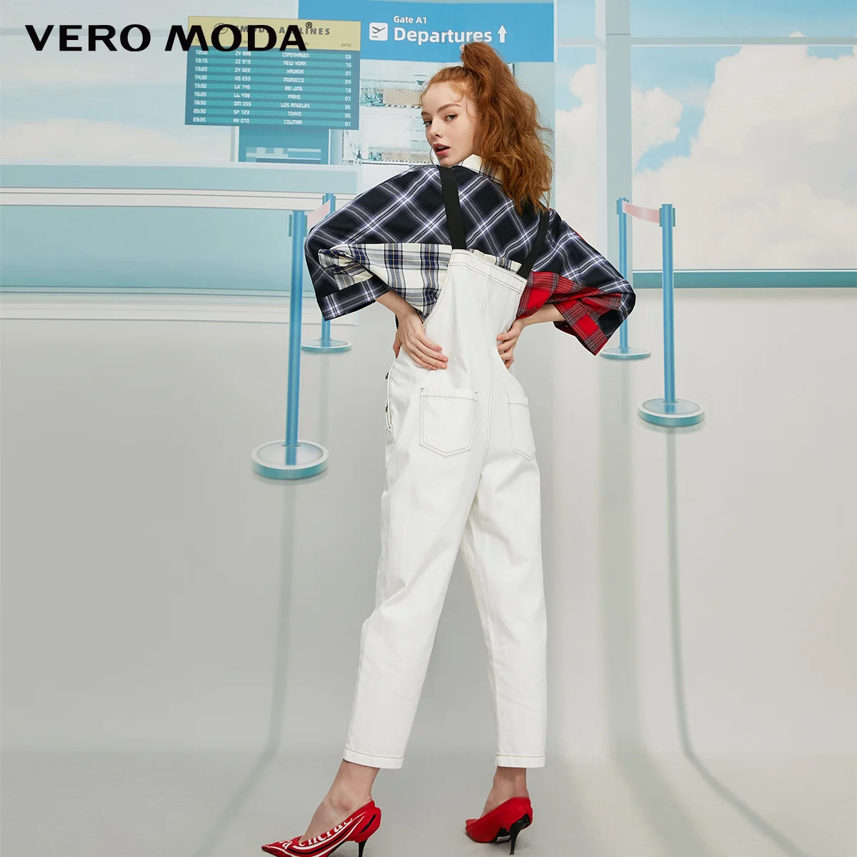 Vero Moda женский прямой джинсовый комбинезон Ins style Casul из чистого денима | 319364504