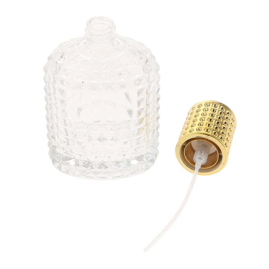 3x Pineapple Glass Perfume Bottle Essential Oils Bottle Container Gold 50ml