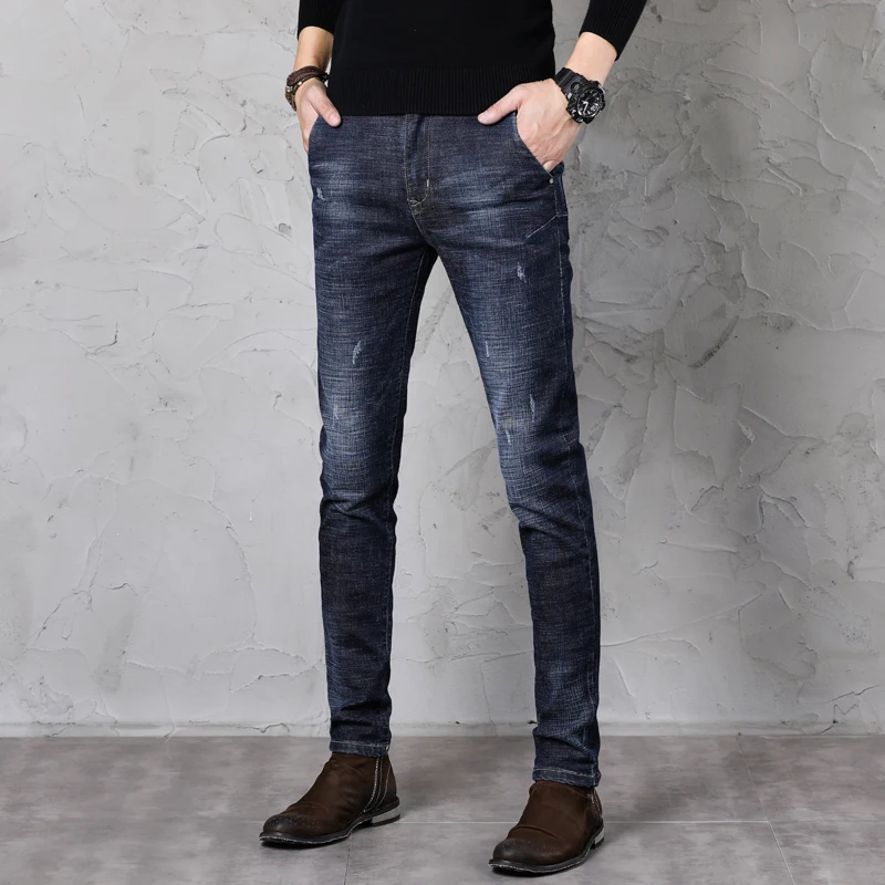 

The new spring and summer fashion 2020 young han edition cultivate one's morality men's jeans stretch feet long pants