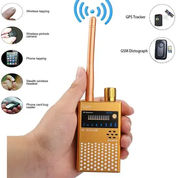 

Anti Wireless RF Signal Detector Set GPS Camera Signal Detector for Detecting Camera GPS Tracker Wireless Signal Detector Gold