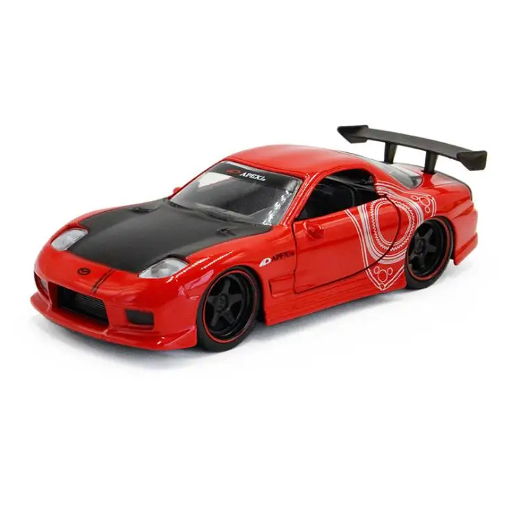 Mazda rx7 модель FD3S металлическая литая под давлением гоночная модель автомобиля подарки для мальчиков - Цвет: Красный