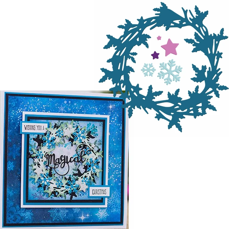 

Unique Vines Wreath Metal Cutting Die Wreath&Star&Snowflake Die Cuts For Card Making DIY New 2019 Embossed Crafts Cards