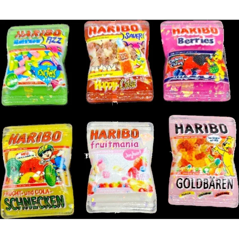 Doll Accessories Plush Doll Accessories Doll House Decoration 7 Pcs 1/12 Scale Cute Mini Candy Kids Doll Play Toys Food Miniature Dollhosue Resin Snack Pretend Food for Dolls Kitchen Toys