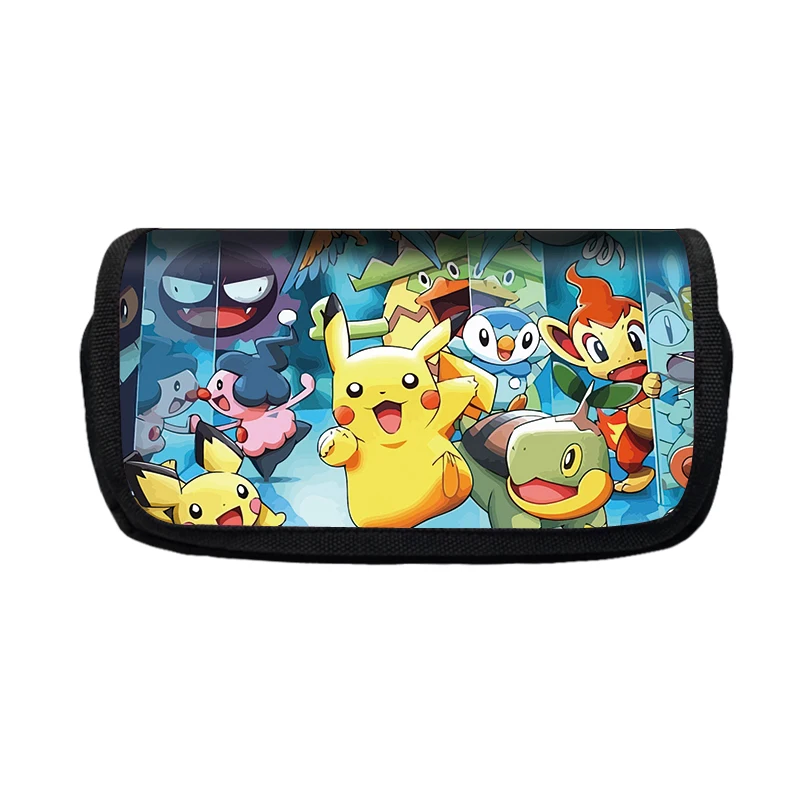 Чехол-карандаш с рисунком Pokemon Haunter Evee Bulbasaur для мальчиков и девочек школьная