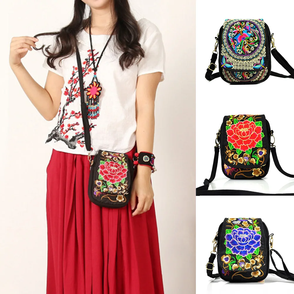 

Local stock Women Lady Ethnic Bag Wallet Shoulder Bag Embroidered Crossbody Clutch Purse Hot