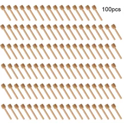 Premium Wooden Honey Dipper Set - 100-Piece Stirring Sticks (100pcs)