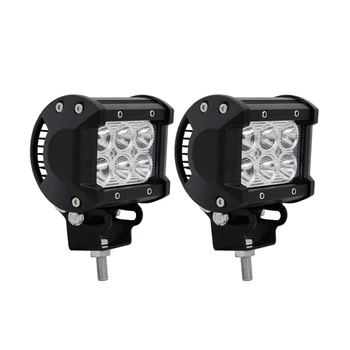 

2pcs ECAHAYAKU 4" Dually 18W Led Light Bar Spot Flood Beam 6000K Waterproof for motorcycle SUV ATV Jeep UTE 12V/24V Car LED Lamp