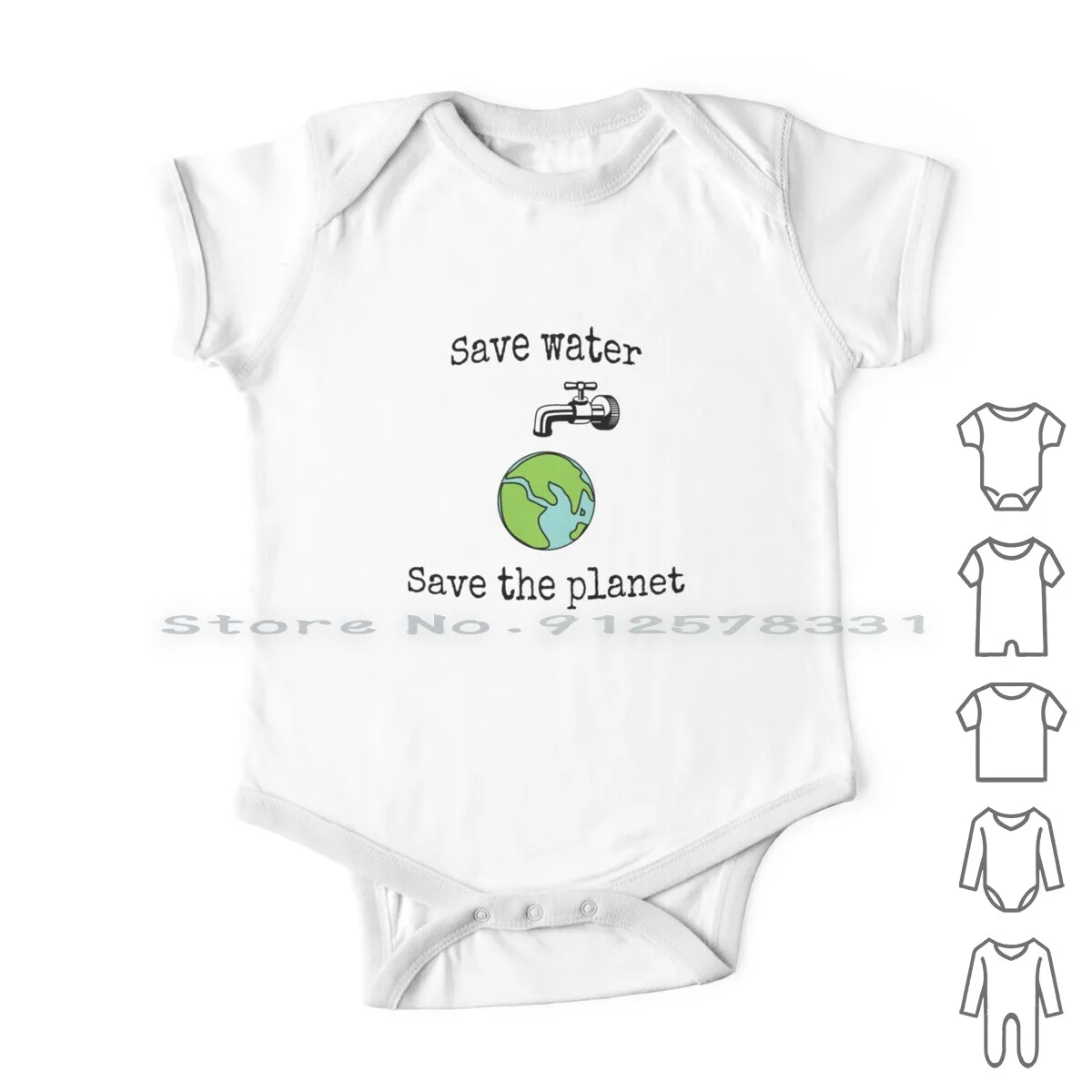 

Save Water , Save The Planet Newborn Baby Clothes Rompers Cotton Jumpsuits Global Warming Planet Nature Climateactionrb Earth