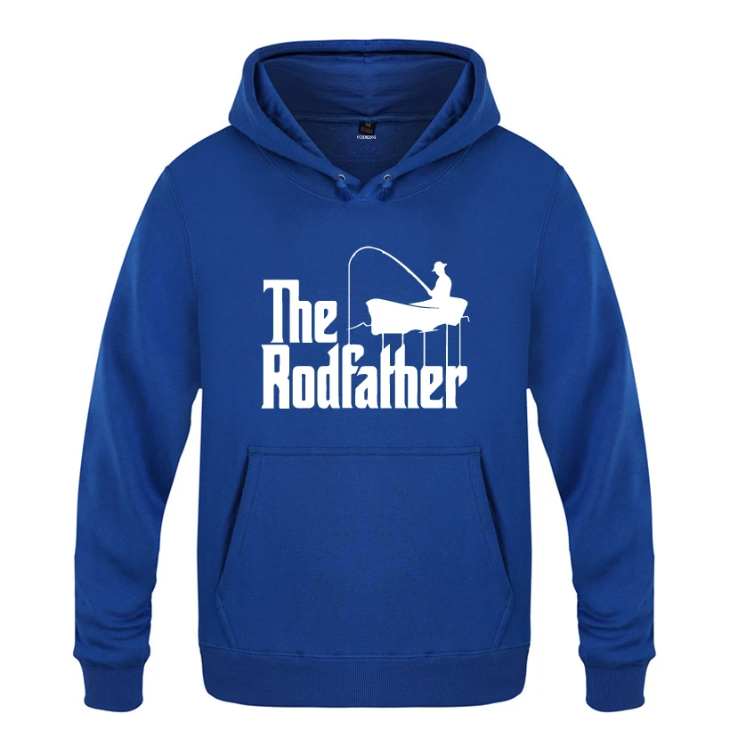 RodFather-Godfather рыбацкие толстовки для мужчин мужские флисовые пуловеры с капюшоном толстовки