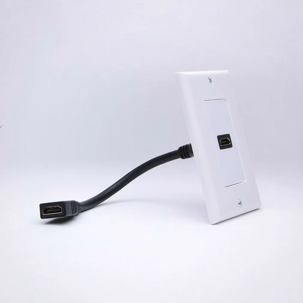 1 Port HDMI Пигтейл настенная Лицевая панель Крышка удлинитель 4K ARC HDR Белый 3D 1080P