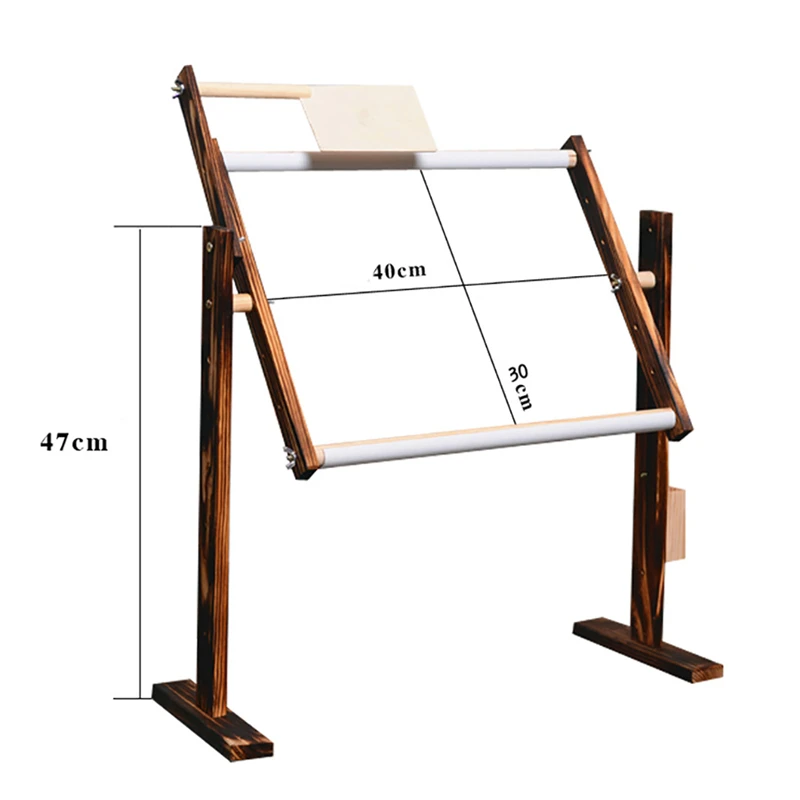 

2021 New Adjustable Home Solid Wooden Cross Stitch Frame Rack Desktop Embroidery Floor Stand for DIY Sewing Handmade Tools