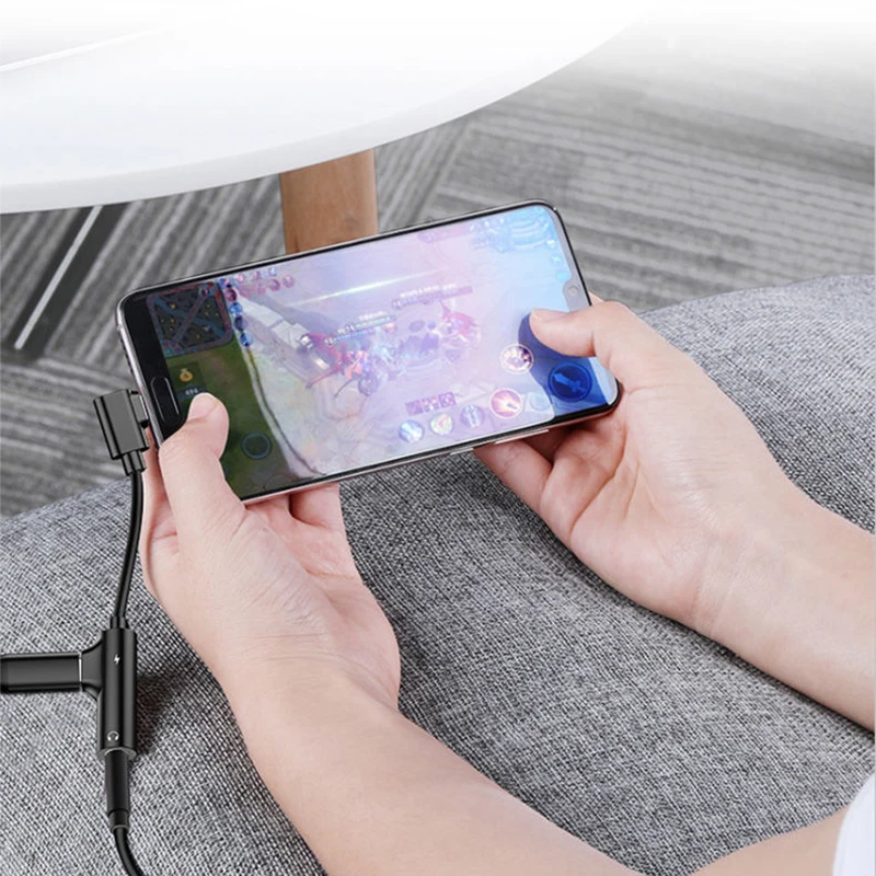 2 в 1 Usb type C до 3,5 мм разъем разветвитель AUX для huawei P20 P30 Pro mate 20 30 Pro Nova Xiaomi Usbc Sluchawk Przejsciowka адаптер
