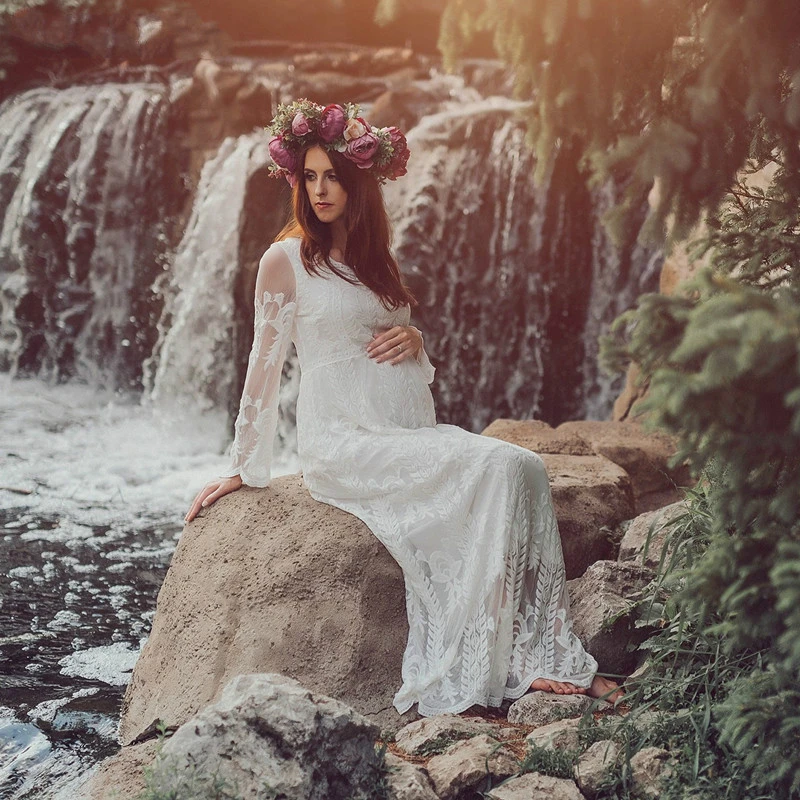 bohemian maternity maxi dress