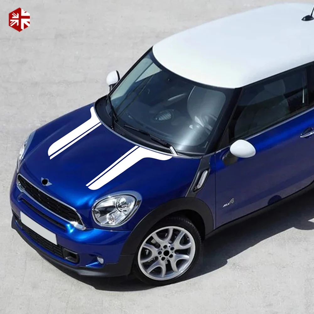 2 Pcs Car Hood Decal Bonnet Engine Cover Body Vinyl Decal For MINI Cooper Countryman R60 R56 F56 R55 F55 R58 R50 R52 R53 R61 F54