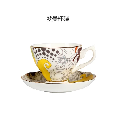Королевский костяного фарфора Цветочная чайная чашка и блюдце набор керамический кофе британский черный китайский свадебный - Цвет: 10