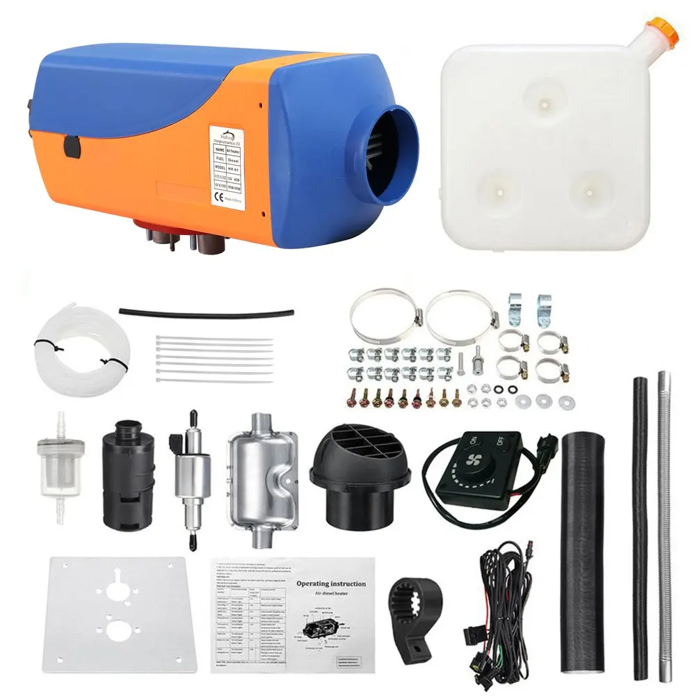 

12V 3Kw/5Kw/8Kw Single Hole Car Diesel Heater Parking Heater Car Air Heater For Car / Truck Universal Air Heater Blue Orange