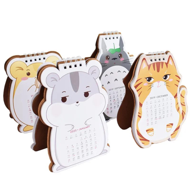 New Cute Hamster Cat Mini Desktop Calendar Daily Schedule Planner.08~.12