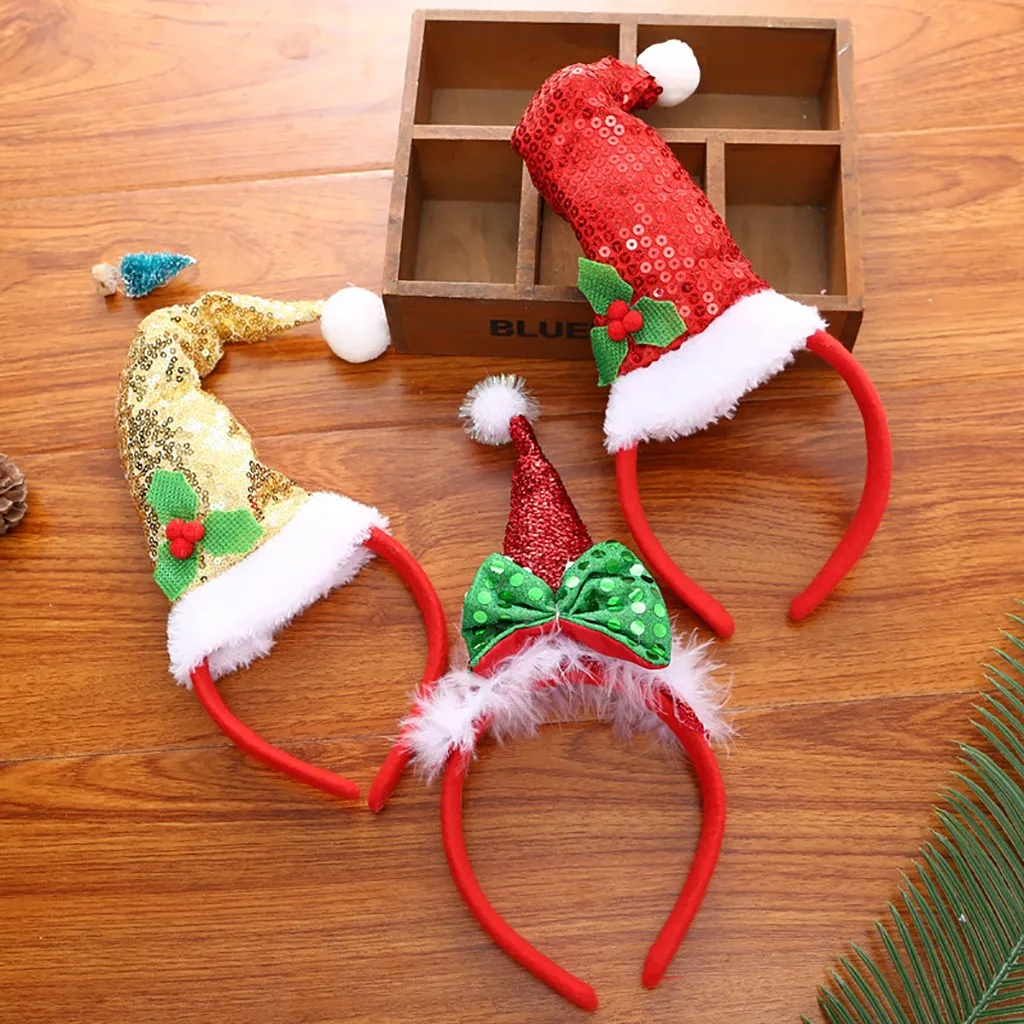 Christmas Headband Christmas Party Decoration Double Hair Band Buckle Hair Band L1018