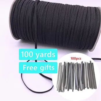 

3/7mm Elastic Bands for Sewing - 100 Yards Elastic String for Masks, Flat high Elastic for Masks rope, sewing Crafts DIY mask
