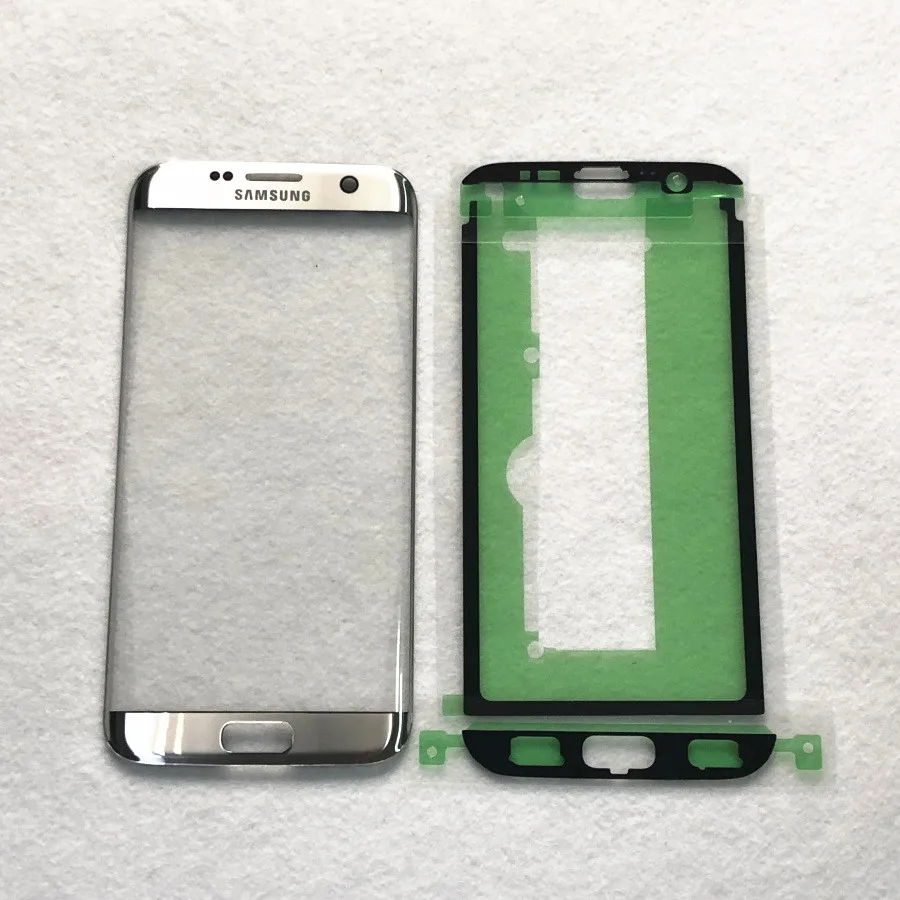 Для samsung s7 edge G935 G935F G935FD ЖК-дисплей внешняя Сенсорная панель Замена стеклянного экрана S7Edge передняя стеклянная линза+ наклейка
