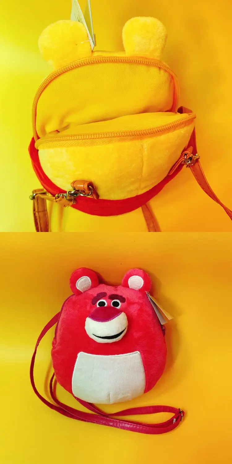 1 шт. медведь Lotso Мода Аниме плюшевые сумки на плечо мягкий мультфильм Tote Повседневная Сумочка пушистые куклы телефон сумка девушки