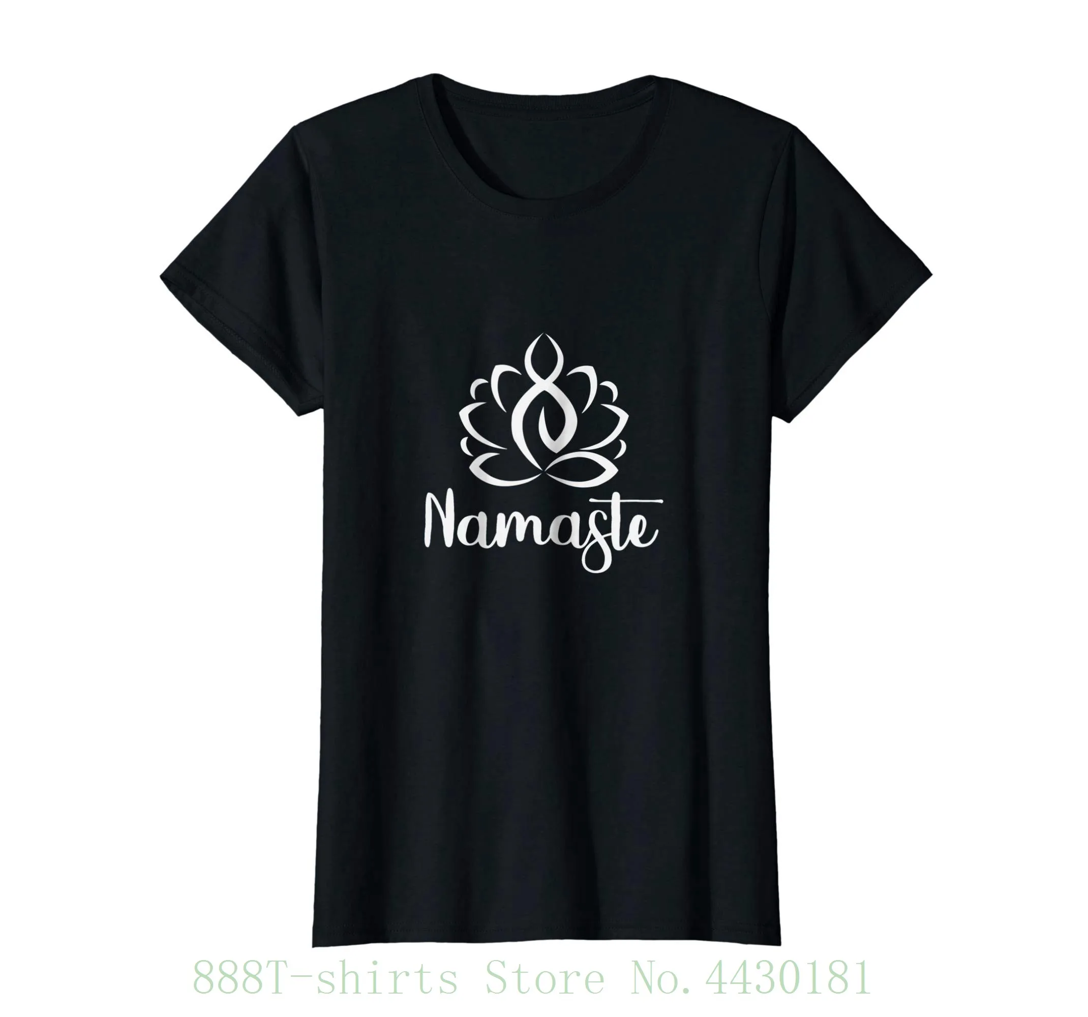 Женская футболка Namaste, женская футболка Harajuk, модные топы для фитнеса в стиле панк - Цвет: Черный