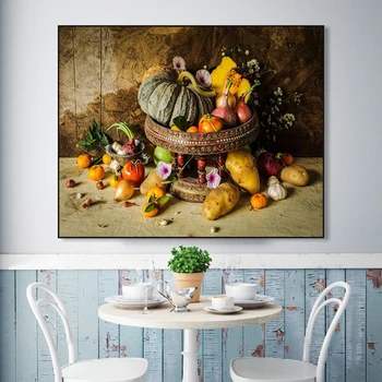 

Canvas Art Poster Food Flower Oil Painting Modern Kitchen Decor Posters And Prints Wall Art Pictures For Dining Room Decoration