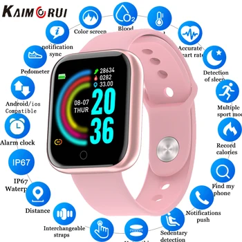 

Y68 Smart Watch Activity Tracker Heart Rate Monitor Blood Pressure Fitness Bracelet Digital Smartband For Ios Android VS B57 58