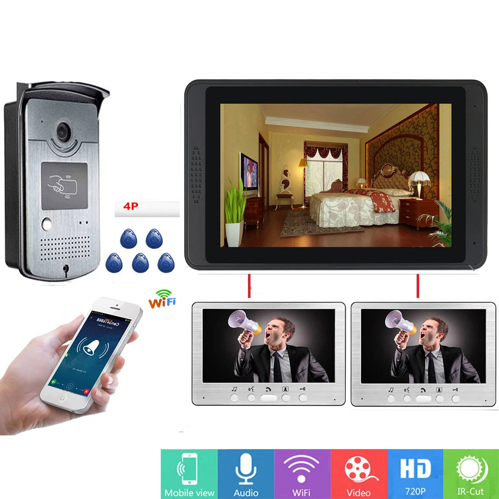 Promo  SmartYIBA WIFI Smart Video Door Phone Home Improvement Visual DoorBell+Home Intercom System IR RFID